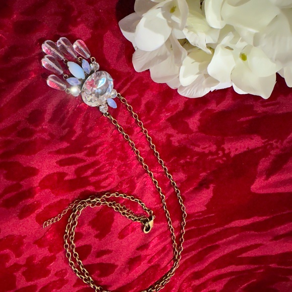 Rhinestone and Beads Statement Necklace - Picture 4 of 6